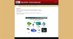 Desktop Screenshot of kaushiksinternational.com