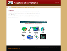 Tablet Screenshot of kaushiksinternational.com